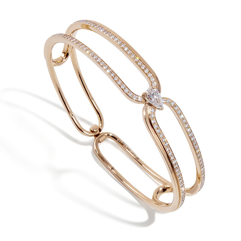 Gismondi1754 clip bracelet rose gold diamonds